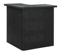 Iiaky Corner Bar Table Black 100x50x105 cm Poly Rattan,Indoor Outdoor Patio Balcony Terrace Bistro Coffee Bar Table Furniture