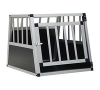 Iiaky Dog Cage with Single Door 54x69x50 cm,Dog Crate Medium Size Dog Cage Puppy Pet Cage Easy Clean Removable Plastic Tray Folding Metal Medium Training Crate