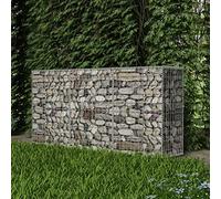 Iiaky Gabion Basket Galvanised Steel 200x50x100 cm-Gabion Wall Mesh Wire Stone Basket Galvanised Iron Stone Basket Outdoor Spiral Planter Retaining Wall