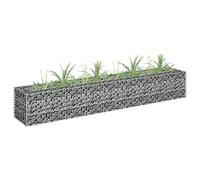 Iiaky Gabion Raised Bed Galvanised Steel 180x30x30 cm,Gabion Wall Mesh Wire Stone Basket Galvanised Iron Stone Basket Outdoor Spiral Planter Retaining Wall