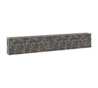 Iiaky Gabion Wall with Covers Galvanised Steel 300x30x50 cm,Gabion Wall Mesh Wire Stone Basket Galvanised Iron Stone Basket Outdoor Spiral Planter Retaining Wall
