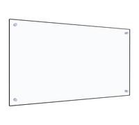 Iiaky Kitchen Backsplash Transparent 90x50 cm Tempered Glass-Tempered Glass Splashback for Kitchen,Toughened Glass Heat Resistant Splashbacks for Cookers - Pre-Drilled Holes with Fixing