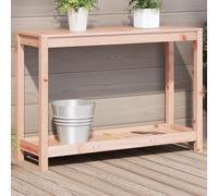 Iiaky Potting Table with Shelf 108x35x75 cm Solid Wood Douglas,Wooden Garden Potting Table with Drawer Flower Plant Work Bench Workstation Tool Storage Shelves Outdoor