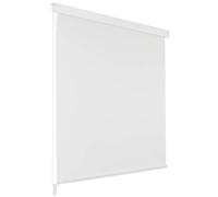 Iiaky Shower Roller Blind 100x240 cm White-Waterproof Wet Room Bathroom Heavy Duty Shower Curtain,Anti Mould Mildew Resistant,Washable and Easy Dry