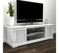 Iiaky Wood Elegant TV Cabinet Stand with Storage Shelf for Living Room Home Entertainment Center,TV Stand White Wood