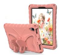 IIASAA Case for iPad Mini 7 (A17 Pro) 2024 / Mini 6 2021 8.3 inch, Heavy Duty Shockproof Protective Cover with Butterfly Stand for iPad Mini 7th/6th Gen 8.3"-Pink Orange