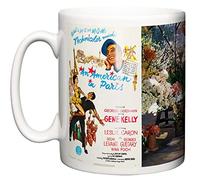 IIE, Classic Movie Musical an American in Paris Poster & Scene, 1951 Gene Kelly Gift, Ceramic Coffee or Tea Mug.