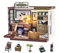 iiecreate 3D Wooden Miniature Dollhouse Kit Small House Building Model DIY Miniature Kit with LED Light Puzzle Assembly Crafts Decoration Best Gift for Mother's Day (Pet Store)
