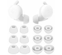 IiEXCEL 6 Pairs Compatible with Pixel Buds A Series Earplugs, Replacement Silicone Rubber Earplugs, Gel Earplugs, Wings Fit in Case Accessories, Compatible with Google Pixel Buds A Series - S/M/L