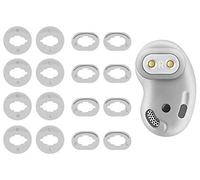 IiEXCEL Galaxy Buds Live Adapter Tips Eartips Earbuds, 8 Pairs Replacement S/L 2 Size Silicone Rubber Ear Tips Buds Wing Tips Fit in Case Compatible with Samsung Galaxy Buds Live - White