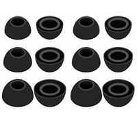 IiEXCEL Liberty 4 NC Ear Plugs Replacement S/M/L, 3 Sizes, Soft Rubber Silicone, Flexible Ear Tips, Gel Case, Fits Soundcore Liberty 4NC, Black, 6 Pairs
