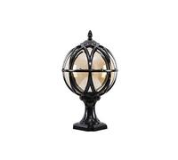 IIFAS E27 Waterproof Outdoor Lawn Pillar Light Exterior Rainproof European Victoria Patio Villa Garden Column Lamp Balcony Gate Street Lighting Landscape Post Lanterns Stadium (Color : Black)