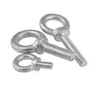 Iifting Eye Bolt, Galvanized Ring Eye Bolt | Silver M6/M8/M10/M11/M12/M14/M16/M18/M20 12-60mm 3pcs: Lifting Equipment, Home And Garden(M16x28mm)