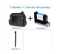 IIGEN Handheld Inkjet Printer, Smart Handheld Inkjet Printer, Portable 12.7mm Printing Height, Label QR Barcode Logo, Mini Quick Dry Printer for Label/Production Date/Barcode/QR Code(Black set)