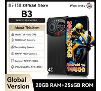 IIIF150 B3 Rugged Phone Dual Display 20GB RAM 256GB ROM 100MP Camera Ultra-Thin Rugged Smartphone 10800mAh G96 Android 14 Granite gray