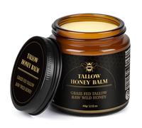 IIIMEIDU Tallow and Honey Balm for Face Moisturizer Balm, Beef Tallow Cream, 100% Natural Organic Grass-Fed Beef, Honey, Vitamin E Oil for Body & Face (2.1 Oz)