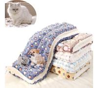 iik Cozy Calming Cat Blanket, Ultra Soft Dog/Cat Bed Mat with Cute Prints, Dog/Cat Blankets for Indoor Cats, Warm Pet Mat in A Variety of Sizes to Fit Most Pets (C,12 * 10in)