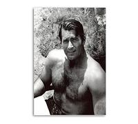 IIM Clint Walker Black And White Poster Decorative Painting Canvas Wall Posters And Art Picture Print Modern Family Bedroom Decor Posters 08x12inch(20x30cm)