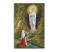 IIM Our Lady of Lourdes W St. Bernadette Poster Decorative Painting Canvas Wall Posters And Art Picture Print Modern Family Bedroom Decor Posters 16x24inch(40x60cm)