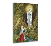 IIM Our Lady of Lourdes W St. Bernadette Poster Decorative Painting Canvas Wall Posters And Art Picture Print Modern Family Bedroom Decor Posters 16x24inch(40x60cm)