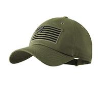 IIN American Flag Baseball Cap for Men Women Low Profile USA Army Tactical Operator Military Plain Dad Hat, Olive, M