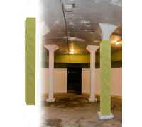 IINCOOY Padding To Wrap Around Metal Pole, 5ft Tall Universal Round Post Padding For Playground/Basement Pipe/Awning, Basketball Protective Pads(Yellow,Dia7.5)