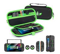 IINE All-in-One Protective Set for Switch 2 - Storage Bag, Protective Case, Tempered Glass Screen Protector & Game Card Case, Full Coverage Switch 2 Travel Kit (Protective Accessory Set)