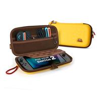 IINE Banana Hero Storage Bag for Switch 2 - Shockproof & Waterproof EVA Travel Case, Cute Yellow Jungle Design, Full Protection Carrying Case with Hand Strap (Storage Bag)