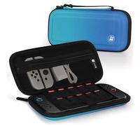 IINE Carry Case for Switch 2 Console, Protective Hard Shell Travel Storage Pouch with Mesh Bag, Durable Protective Bag Switch 2 Accessories (EVA Case, Gradient Blue)