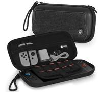 IINE Carry Case for Switch 2 Console, Protective Hard Shell Travel Storage Pouch with Mesh Bag, Durable Protective Bag Switch 2 Accessories (Hybrid Case, Black)