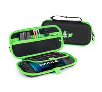 IINE Dockable Protective Case for Switch 2, Hard Shell Cover Compatible for NS2, Switch 2 Full Protection Shell with Joypad Grip Covers and 2 Joystick Caps (Protective Case + Tempered Glass)