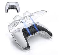 IINE Protective Case for PS5 Controller, Transparent Shell Storage Case with Magnetic Closure, Carrying Travel Case Joystick Protector for Playstation 5 DualSense Controller