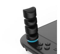 IINE Thumbstick Grip Caps for Switch 2 - 4 Pack Precision Analog Stick Covers with Dual Height Options (3mm/0.12in & 7mm/0.28in) - Ergonomic Anti-Slip Silicone Switch Accessories (Black)