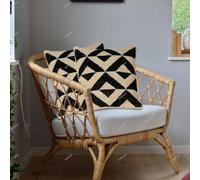 iinfinize Handwoven Wool Jute kilim 45x45 CM Square Sofa Couch Cushion Cover Decorative Rustic Farmhouse Pillow Case (Multicolor 2 Pcs Set)