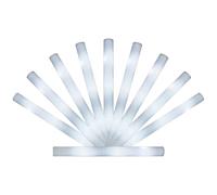 iiniim 10pcs LED Light Up Foam Sticks Glow in The Dark Wands Party Supplies for Birthday,Wedding, Christmas, Halloween,Raves White One Size