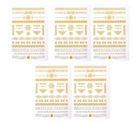 iiniim 5 Sheets Women Girls Gold Temporary Tattoos Metallic Festival Tattoo Stickers Waterproof Face Sticker Body Art Type E One Size