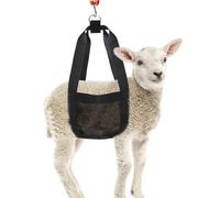 iiniim Calf Livestock Weigh Sling for Goats Sheep Alpacas Pigs Adjustable Livestock Lamb Goat Alpaca for Animal Weighing Black One Size