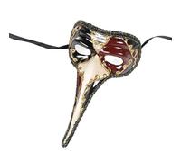 iiniim Carnival Venetian Plague Doctor Jester Mask Wedding Decoration Half Piece Ball Supply Night Accessory Red One Size