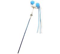 iiniim Cat Wand Toy Long Flexible Stick With Bell Wand Interactive Cat Toy For Indoor Cats Kittens To Pounce Chase A Blue One Size
