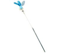 iiniim Cat Wand Toy Long Flexible Stick With Bell Wand Interactive Cat Toy For Indoor Cats Kittens To Pounce Chase B Blue One Size