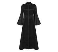 iiniim Clergy Cassock Robe for Women Pulpit Anglican Priest Vestments Chasubles Praise Worship Robe Black M