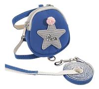 iiniim Cute Pet Backpack Cat Adjustable Harness with Leash Set for Small Dogs Cats Bags for Travel Walking Blue L
