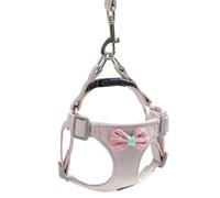 iiniim Dog Harness with Leash No Pull Adjustable Escape Proof Vest Breathable Soft Harnesses for Puppy Girl Boy Dogs Walking Pink S