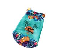 iiniim Dog Hawaiian Shirt Pet Beach Coconut Tree Print Breathable T-shirt for Summer Vacation Photoshoots Green 3XL