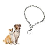 iiniim Dog Martingale Collar Stainless Steel Chain Pet No Pull Training Collar for Medium Dogs Heavy Duty Slip Choke Collars Silver 4.0mm*65cm