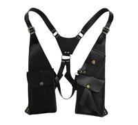 iiniim Faux Leather Underarm Shoulder Armpit Bags Anti-Theft Harness Bag Wallet for Outdoor Travel Black 1 One Size