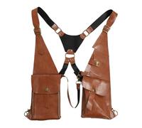 iiniim Faux Leather Underarm Shoulder Armpit Bags Anti-Theft Harness Bag Wallet for Outdoor Travel Yellow 1 One Size