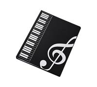 iiniim Guitar Tab Folder, A4 Size, Stores Staff Music & Piano Scores, Paper Organizer Black One Size