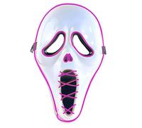 iiniim Halloween Horror LED Mask Scary Scream Ghost Masks Excluded Battery for Adults Cosplay Party Purple One Size