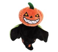 iiniim Halloween Interactive Cat Toys Pumpkin Head Bat with Wings Pet Toys USB Rechargeable Electric Plush Chew Toy for Kittens Pumpkin One Size